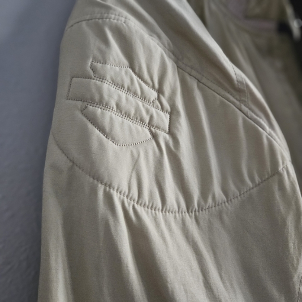 Harley-Davidson Womens Beige Bomber Style Riding Jacket Size XL - Picture 12 of 13